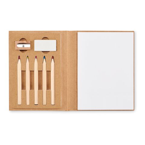Kids 60 sheet drawing set beige | sans marquage | non disponible | non disponible | non disponible
