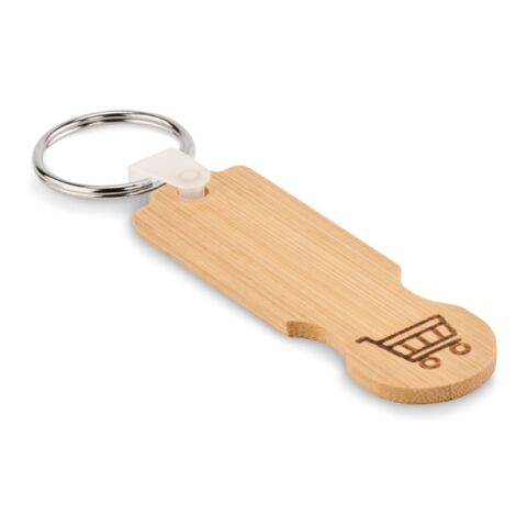 Bamboo euro token key ring bois | sans marquage | non disponible | non disponible