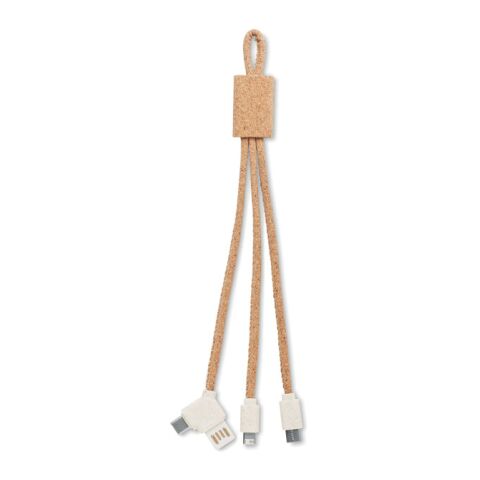 3 in 1 charging cable in cork beige | sans marquage | non disponible | non disponible