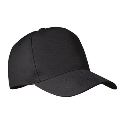 Casquette RPET à 5 pans noir | sans marquage | non disponible | non disponible | non disponible