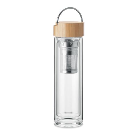 Double wall glass bottle 400ml transparent | sans marquage | non disponible | non disponible
