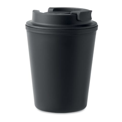 Recycled PP tumbler 300 ml noir | sans marquage | non disponible | non disponible