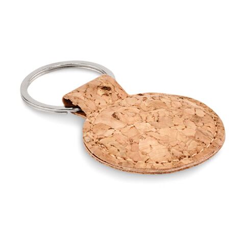 Round cork key ring