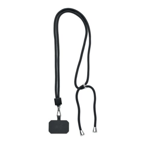 Lanyard porte-téléphone RPET noir | sans marquage | non disponible | non disponible | non disponible