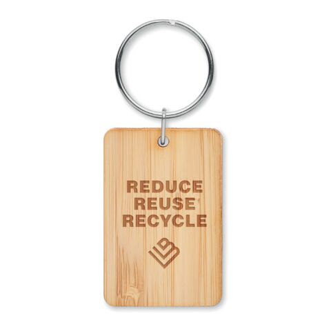 Porte-clés rectangulaire bambou