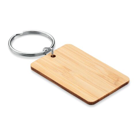 Porte-clés rectangulaire bambou bois | sans marquage | non disponible | non disponible | non disponible