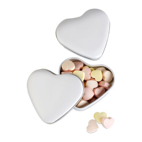 Boîte coeur avec bonbons blanc | sans marquage | non disponible | non disponible