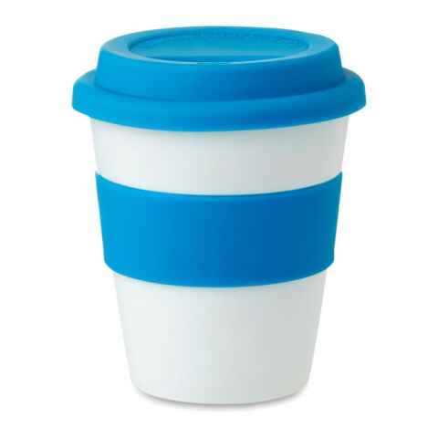 Gobelet PP, couvercle silicone bleu | sans marquage | non disponible | non disponible