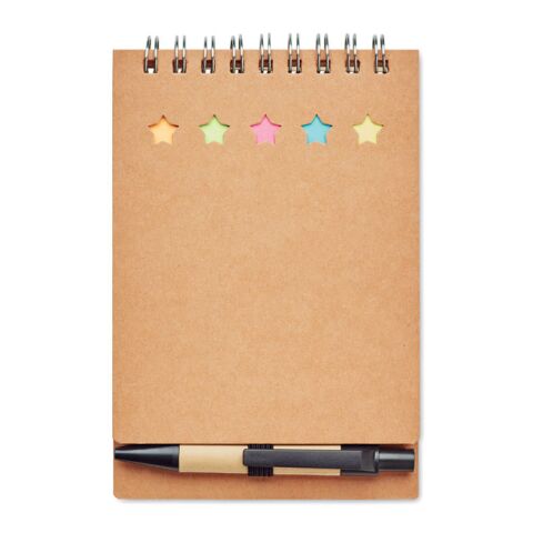 Carnet avec stylo et feuillets beige | sans marquage | non disponible | non disponible