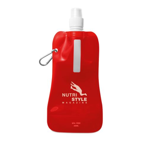 Gourde pliable rouge transparent | sans marquage | non disponible | non disponible