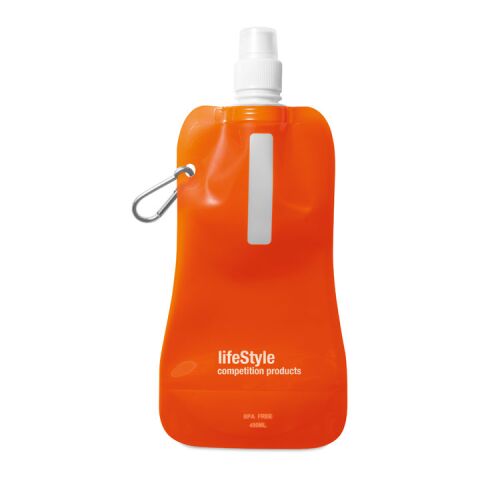 Gourde pliable orange transparent | sans marquage | non disponible | non disponible