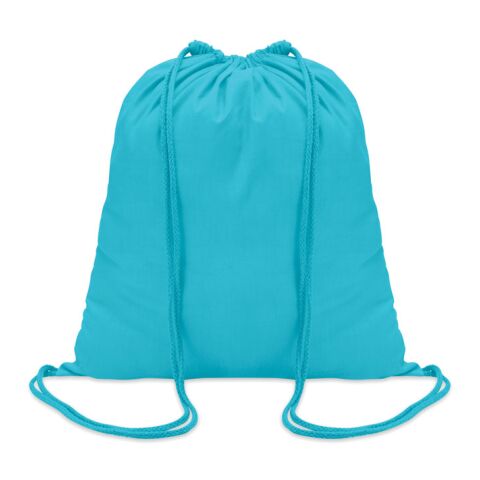 Sac à cordon en coton turquoise | sans marquage | non disponible | non disponible | non disponible