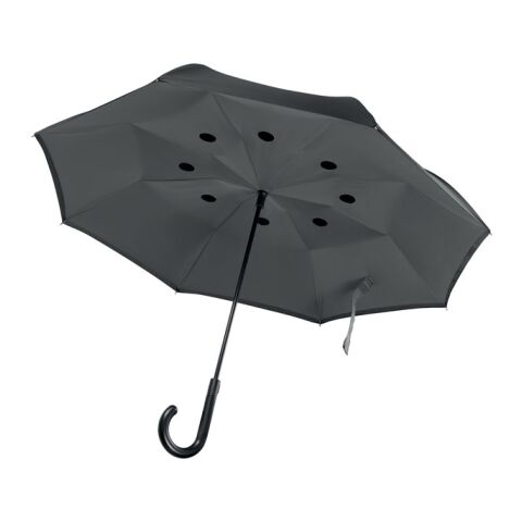 Parapluie fermeture réversible gris | sans marquage | non disponible | non disponible | non disponible