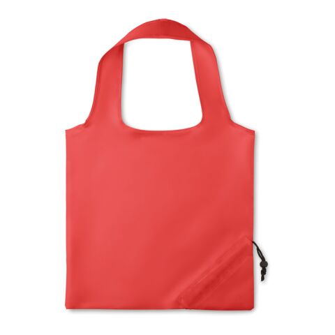 Sac shopping polyester pliable rouge | sans marquage | non disponible | non disponible | non disponible