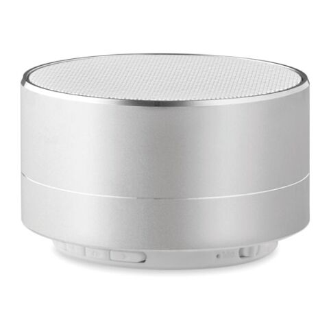 Haut-parleur bluetooth rond argent mate | sans marquage | non disponible | non disponible