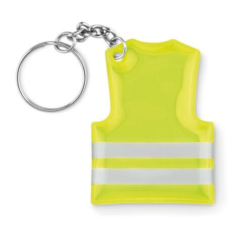 Porte-clés gilet de sécurité jaune fluo | sans marquage | non disponible | non disponible