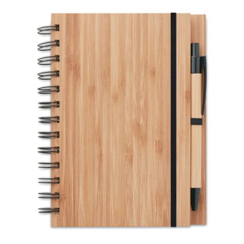 Carnet de note avec stylo en bambou bois | sans marquage | non disponible | non disponible