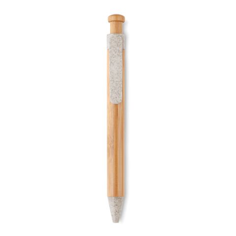 Stylo bambou /paille blé et PP beige | sans marquage | non disponible | non disponible