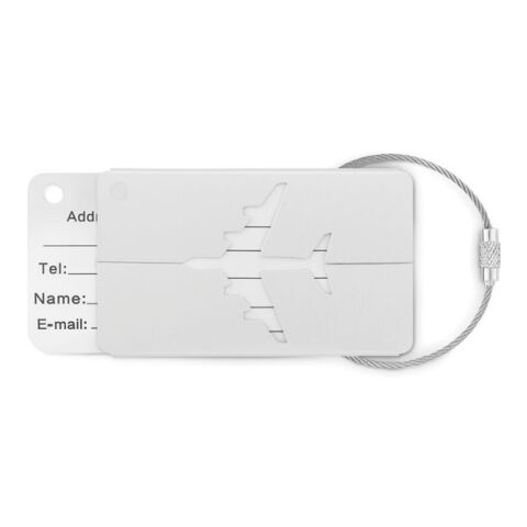 Etiquette à bagage en aluminium