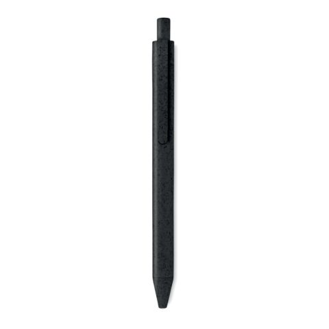 Stylo poussoir blé paille PP. noir | sans marquage | non disponible | non disponible
