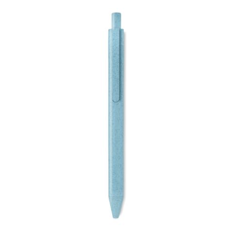 Stylo poussoir blé paille PP. bleu | sans marquage | non disponible | non disponible