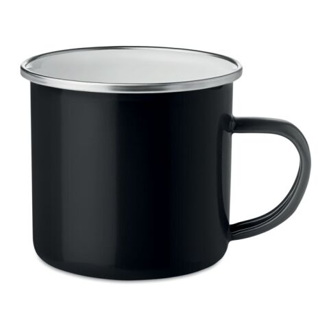 Mug en métal avec émail noir | sans marquage | non disponible | non disponible | non disponible