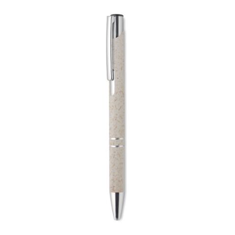 Stylo poussoir blé paille ABS beige | sans marquage | non disponible | non disponible