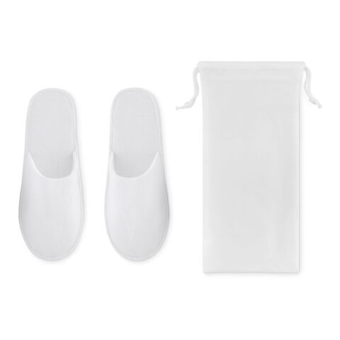 Paire de pantoufles &amp; pochette blanc | sans marquage | non disponible | non disponible | non disponible