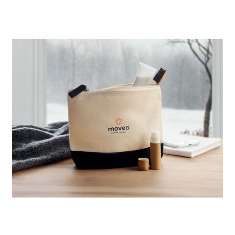Trousse en coton bicolore