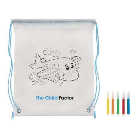 Sac à cordon non tissé bleu ciel | sans marquage | non disponible | non disponible | non disponible