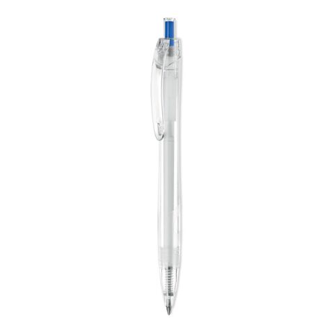 Stylo bille push en RPET bleu | sans marquage | non disponible | non disponible