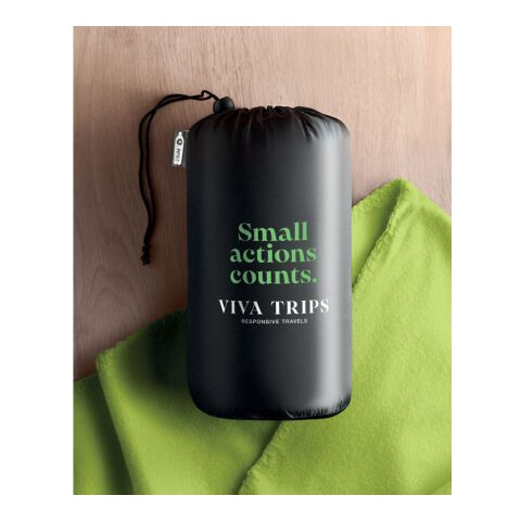 Couverture de voyage en RPET lime | sans marquage | non disponible | non disponible | non disponible