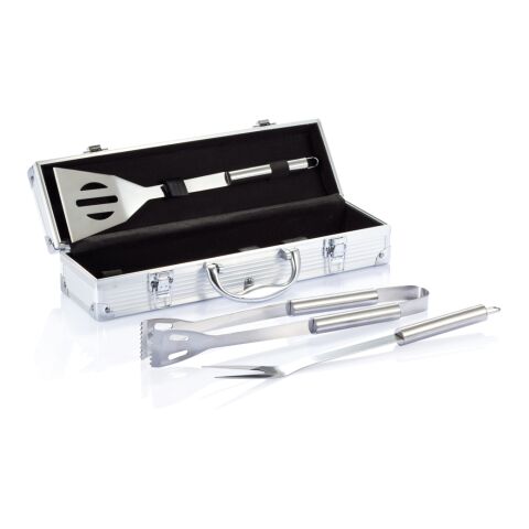 Set de 3 pcs pour barbecue en coffret aluminium