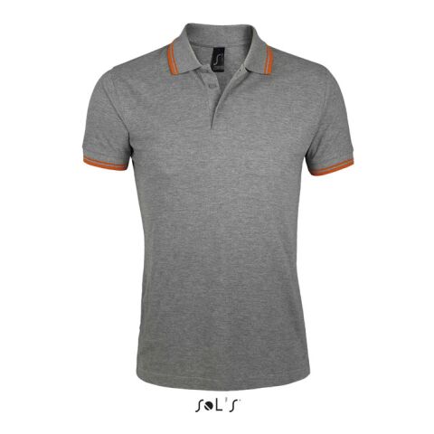 PASADENA MEN POLO 200 Gris Chine/Orange | L | sans marquage | non disponible | non disponible | non disponible