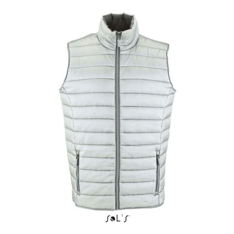 WAVE MEN Bodywarmer gris metal | L | Broderie | poitrine avant | 100 mm x 50 mm | 12