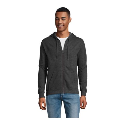 STONE UNI HOODIE 260g anthracite chine | XL | Sérigraphie 1 couleur | Verso | 280 mm x 400 mm | non disponible