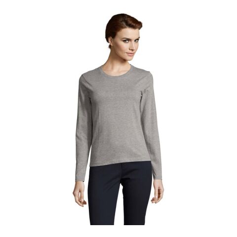 IMPERIAL femme lsl 190g gris chiné | L | Sérigraphie 1 couleur | poitrine avant | 100 mm x 100 mm | non disponible