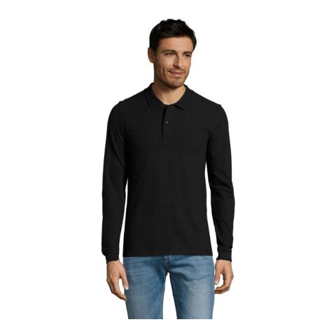 PERFECT MEN LSL POLO 180g noir | S | Sérigraphie 1 couleur | poitrine avant | 100 mm x 100 mm | non disponible