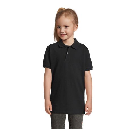 PERFECT KIDS POLO 180g noir | 4XL | Sérigraphie 1 couleur | Bras gauche | 60 mm x 50 mm | non disponible