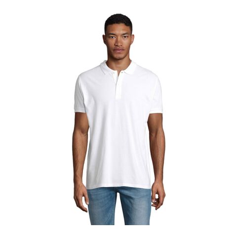 PLANET MEN Polo 170g blanc | S | Sérigraphie 1 couleur | Recto | 270 mm x 270 mm | non disponible