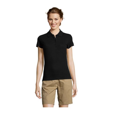 PEOPLE POLO FEMME 210 noir | S | Sérigraphie 1 couleur | Recto | 200 mm x 200 mm | non disponible