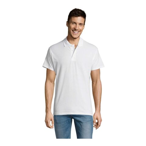 SUMMER II MEN Polo 170g blanc | XL | Sérigraphie 1 couleur | poitrine avant | 100 mm x 100 mm | non disponible