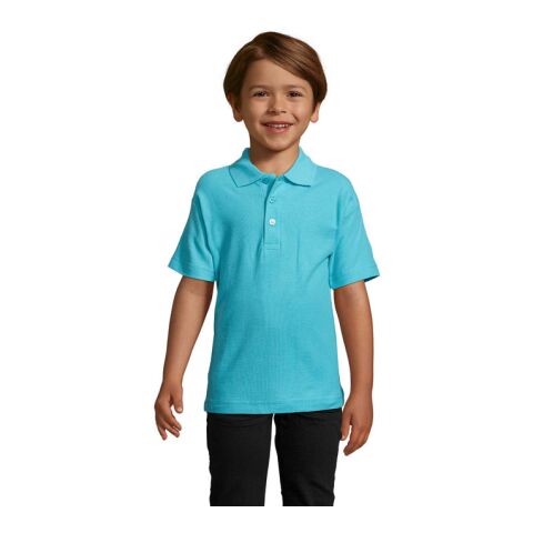 SUMMER II KIDS Polo 170g bleu atoll | XL | sans marquage | non disponible | non disponible | non disponible