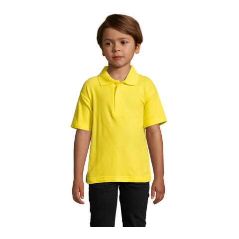 SUMMER II KIDS Polo 170g jaune | XXL | sans marquage | non disponible | non disponible | non disponible