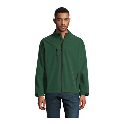 RELAX MEN SS JACKET 340g vert bouteille | M | Broderie | Bras gauche | 80 mm x 80 mm | 80