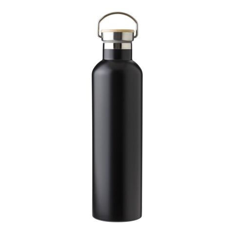 Bouteille double paroi en acier inoxydable Damien noir | sans marquage | non disponible | non disponible