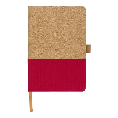 Carnet A5 en liège et en coton Trevor rouge | sans marquage | non disponible | non disponible