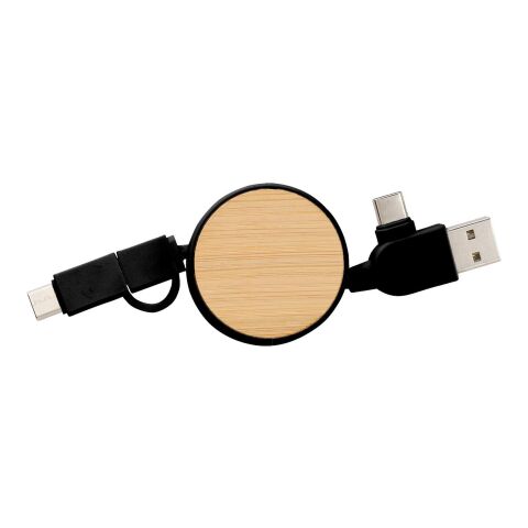 Câble de charge extensible en ABS Jared noir | sans marquage | non disponible | non disponible