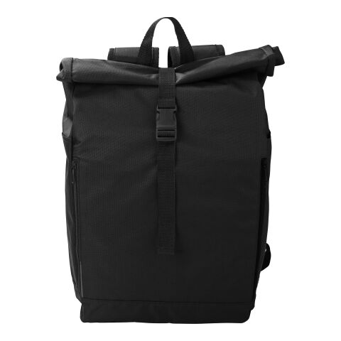 Sac à dos roll-top en polyester rPET Evie noir | sans marquage | non disponible | non disponible