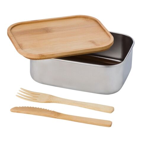 Lunch box en acier inoxydable Esme marron | sans marquage | non disponible | non disponible